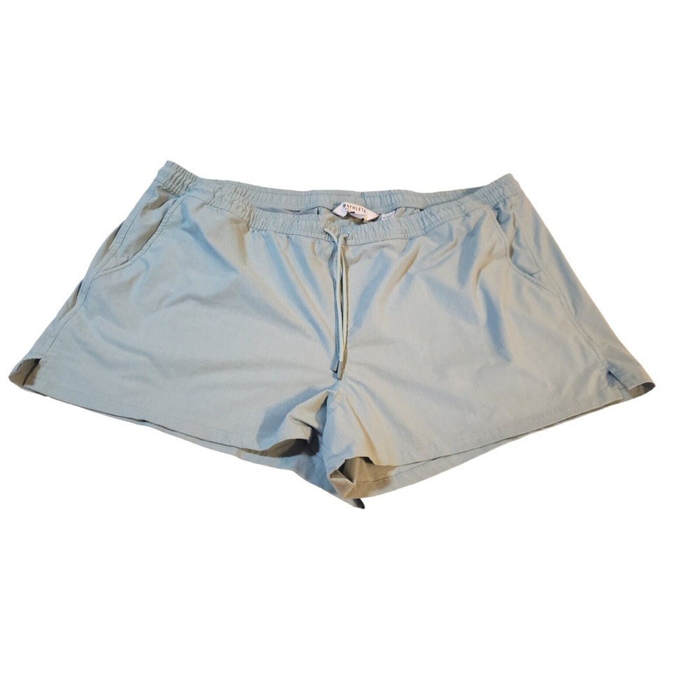 Athleta Marin 2.5" Board Short Elastic Waist‎ Drawstring Pocket Blue XL Summer